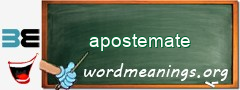 WordMeaning blackboard for apostemate